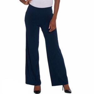 Spanx Go With The Flow Wide Leg Pants in Navy - Hidden Calf Length Shaper